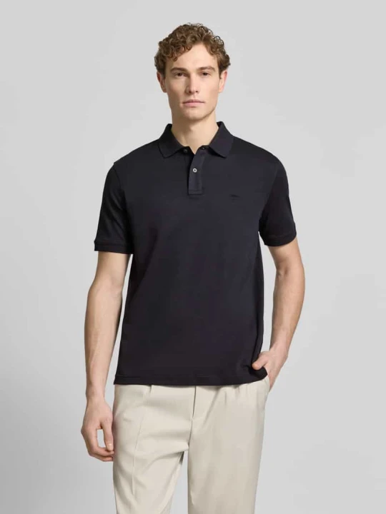 Zdjęcie produktu koszulka polo o kroju regular fit z wyhaftowanym logo FYNCH-HATTON Granatowy