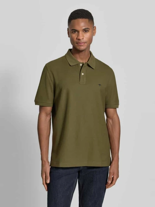 Zdjęcie produktu koszulka polo o kroju regular fit z wyhaftowanym logo FYNCH-HATTON Oliwkowy
