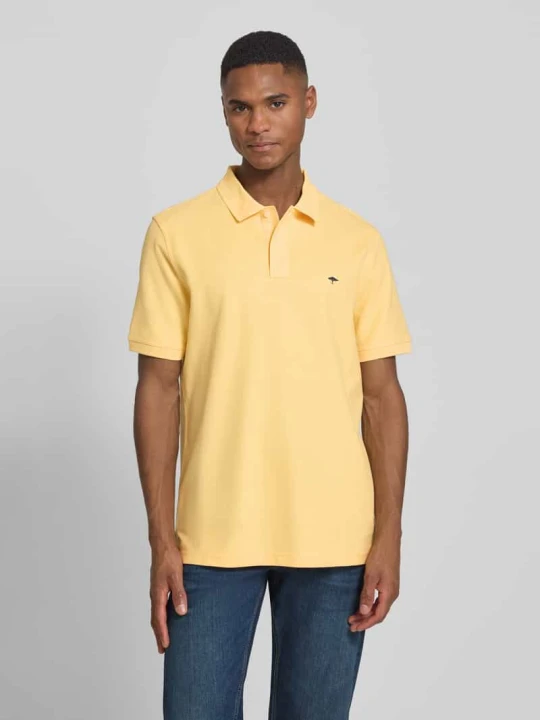 Zdjęcie produktu koszulka polo o kroju regular fit z wyhaftowanym logo FYNCH-HATTON Żółty