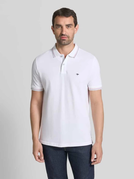 Zdjęcie produktu koszulka polo o kroju regular fit z wyhaftowanym logo FYNCH-HATTON Biały
