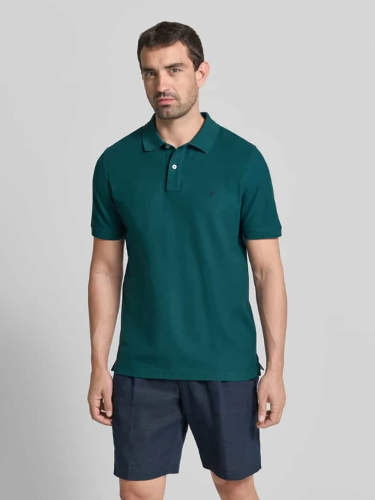 Zdjęcie produktu koszulka polo o kroju regular fit z wyhaftowanym logo FYNCH-HATTON Butelkowy zielony