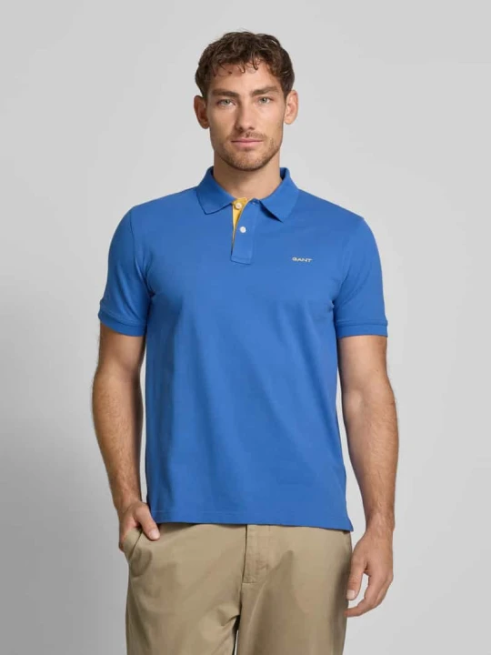 Zdjęcie produktu Koszulka polo o kroju regular fit z wyhaftowanym logo Gant Królewski niebieski