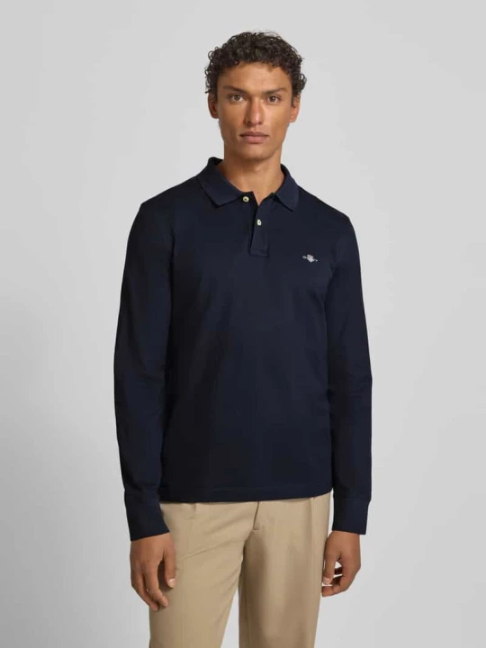 Zdjęcie produktu Koszulka polo o kroju regular fit z wyhaftowanym logo Gant Granatowy