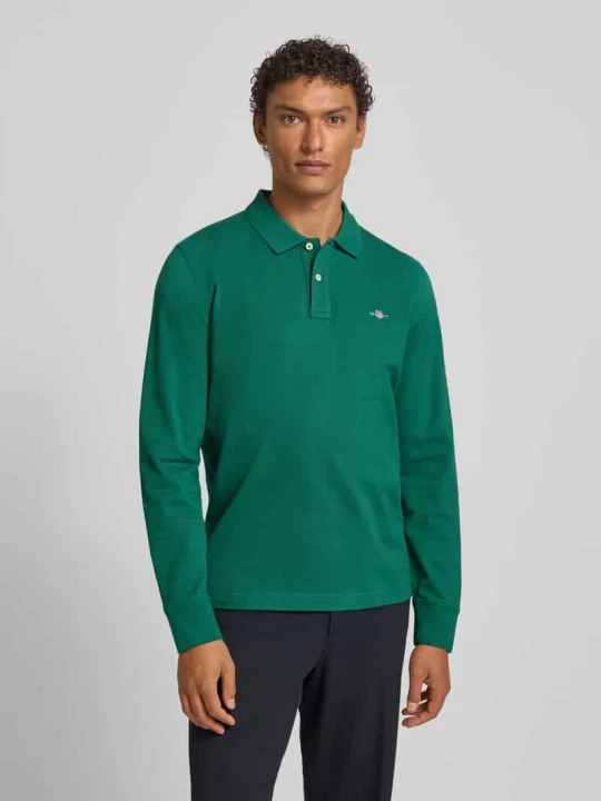 Zdjęcie produktu Koszulka polo o kroju regular fit z wyhaftowanym logo Gant Ciemnozielony