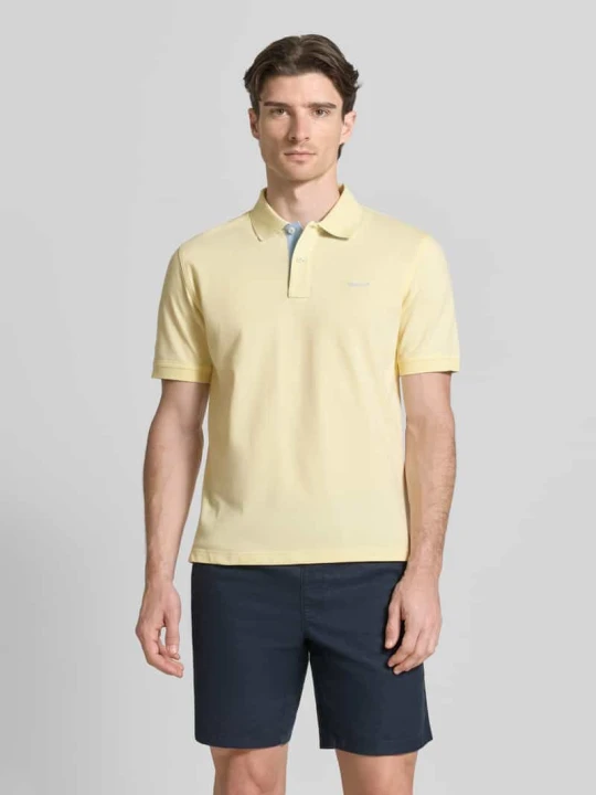 Zdjęcie produktu Koszulka polo o kroju regular fit z wyhaftowanym logo Gant Jasnożółty