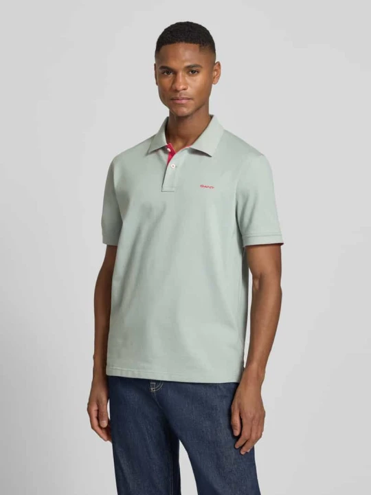 Zdjęcie produktu Koszulka polo o kroju regular fit z wyhaftowanym logo Gant Jasnoszary