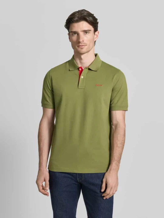 Zdjęcie produktu Koszulka polo o kroju regular fit z wyhaftowanym logo Gant Oliwkowy