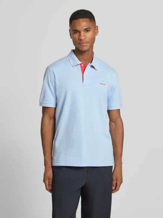 Zdjęcie produktu Koszulka polo o kroju regular fit z wyhaftowanym logo Gant Jasnoniebieski