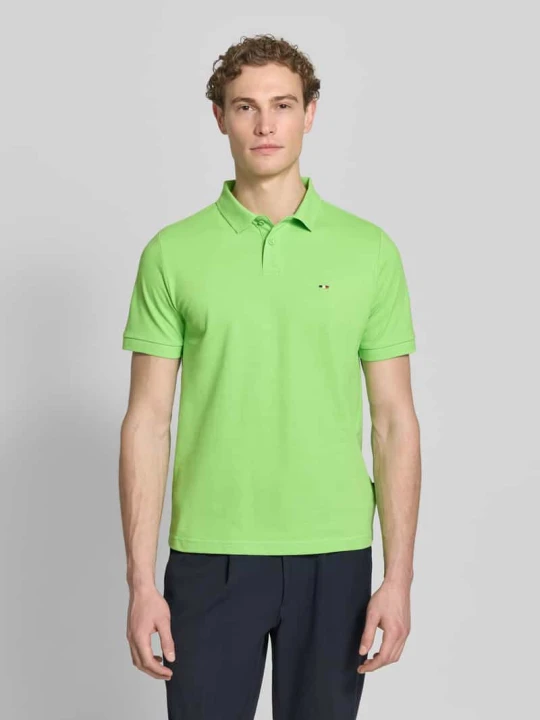 Zdjęcie produktu koszulka polo o kroju regular fit z wyhaftowanym logo HECHTER PARIS Zielony