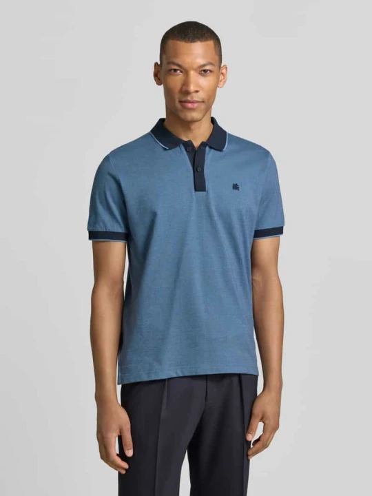 Zdjęcie produktu koszulka polo o kroju regular fit z wyhaftowanym logo Lerros Granatowy