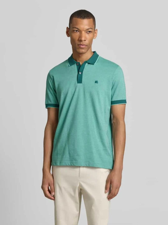 Zdjęcie produktu koszulka polo o kroju regular fit z wyhaftowanym logo Lerros Zielony