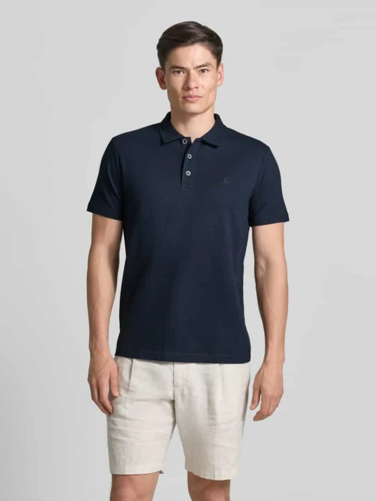 Zdjęcie produktu koszulka polo o kroju regular fit z wyhaftowanym logo Lerros Granatowy