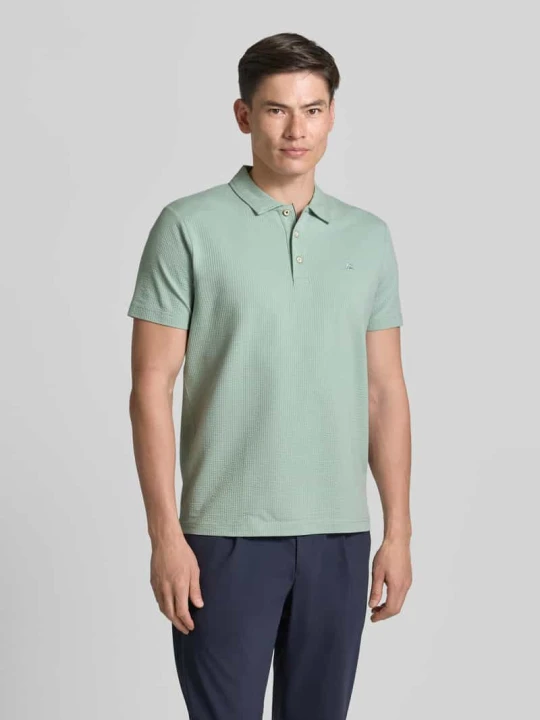Zdjęcie produktu koszulka polo o kroju regular fit z wyhaftowanym logo Lerros Limonkowy