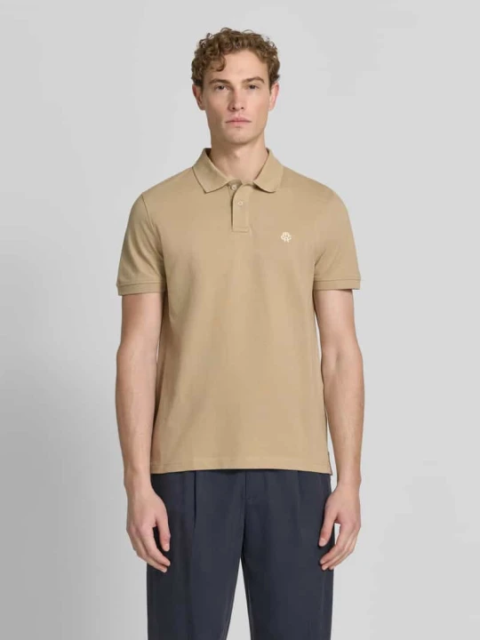 Zdjęcie produktu koszulka polo o kroju regular fit z wyhaftowanym logo MCNEAL Ziemisty brązowy