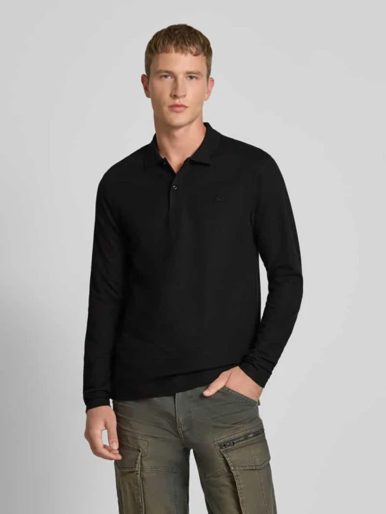 Zdjęcie produktu Koszulka polo kroju regular fit z fakturowanym wzorem model ‘AUSTIN’ Jack&Jones czarny