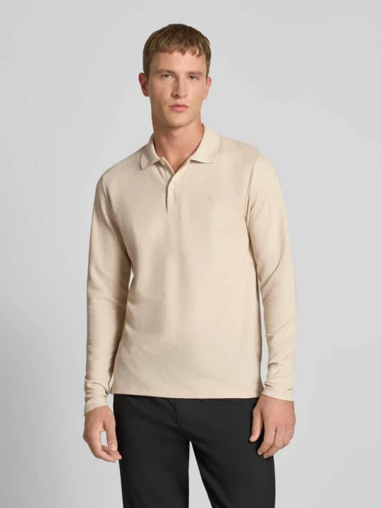 Zdjęcie produktu Koszulka polo kroju regular fit z fakturowanym wzorem model ‘AUSTIN’ Jack&Jones Beżowy