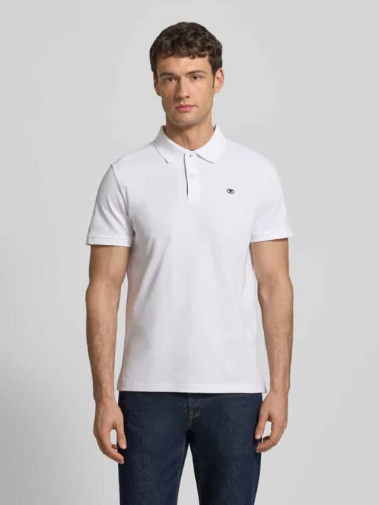 Zdjęcie produktu Koszulka polo o kroju regular fit z wyhaftowanym logo model ‘BASIC’ Tom Tailor Biały