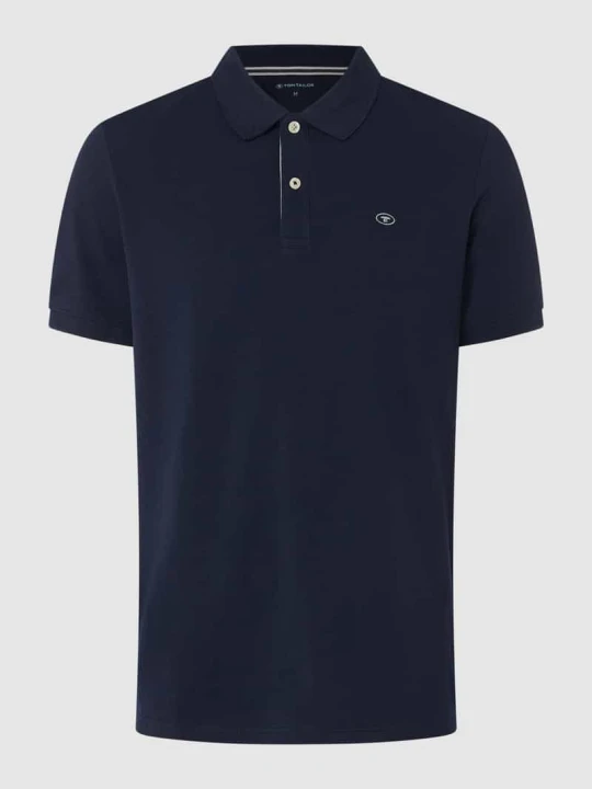 Zdjęcie produktu Koszulka polo o kroju regular fit z wyhaftowanym logo model ‘BASIC’ Tom Tailor Granatowy
