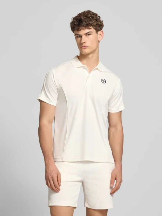 Zdjęcie produktu koszulka polo o kroju regular fit z wyhaftowanym logo model 'EGEO' Sergio Tacchini Biały