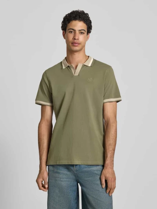Zdjęcie produktu koszulka polo o kroju regular fit z wyhaftowanym logo model 'EVO' Blend Oliwkowy