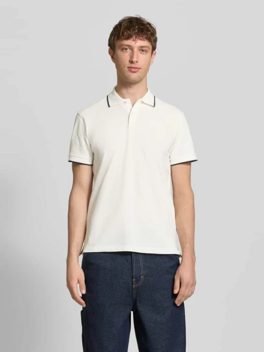 Zdjęcie produktu Koszulka polo o kroju regular fit z wyhaftowanym logo Model 'Hedin' Blend Złamany biały