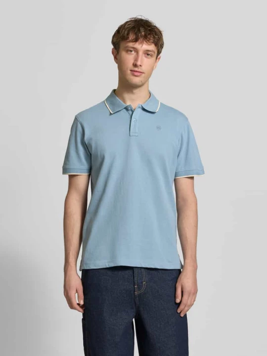 Zdjęcie produktu Koszulka polo o kroju regular fit z wyhaftowanym logo Model 'Hedin' Blend Jeansowy niebieski