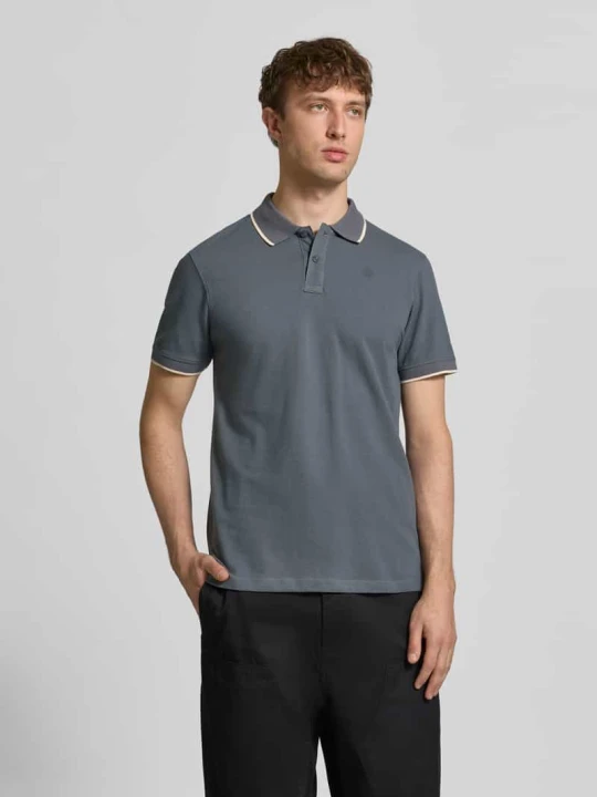 Zdjęcie produktu Koszulka polo o kroju regular fit z wyhaftowanym logo Model 'Hedin' Blend Ciemnoszary