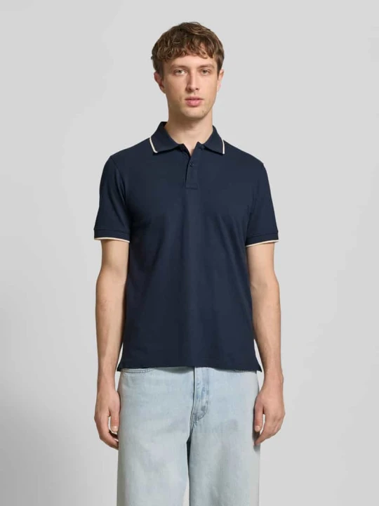 Zdjęcie produktu Koszulka polo o kroju regular fit z wyhaftowanym logo Model 'Hedin' Blend Granatowy