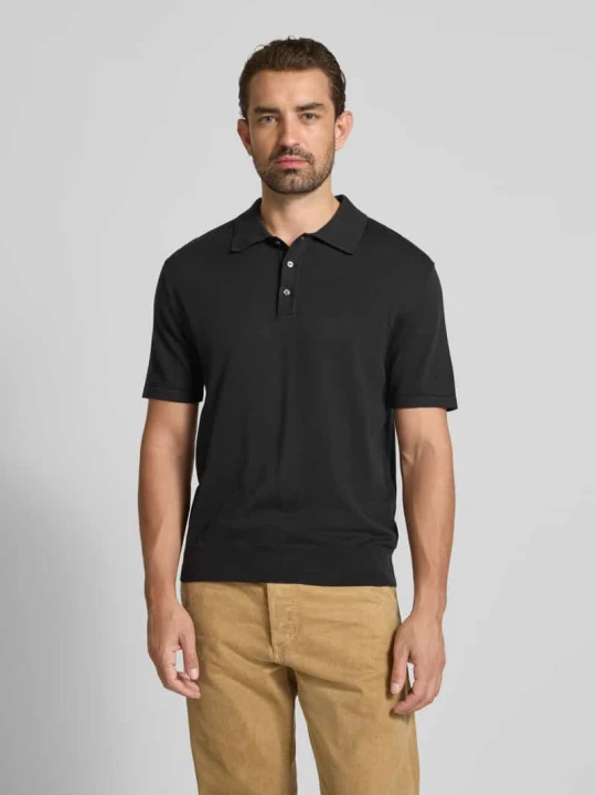 Zdjęcie produktu Koszulka polo o kroju regular fit z wyhaftowanym logo model ‘SUPIMA’ Calvin Klein Czarny