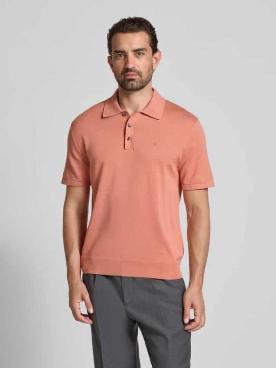 Zdjęcie produktu Koszulka polo o kroju regular fit z wyhaftowanym logo model ‘SUPIMA’ Calvin Klein Łososiowy