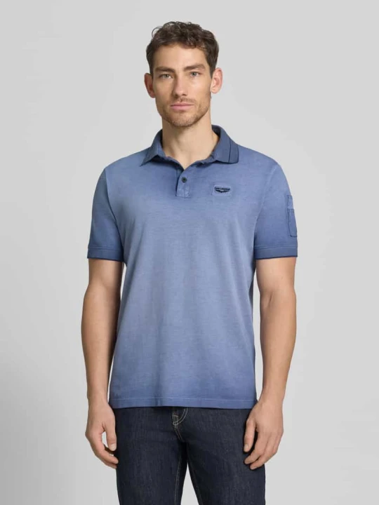 Zdjęcie produktu koszulka polo o kroju regular fit z wyhaftowanym logo PME Legend Ciemnoniebieski melanż