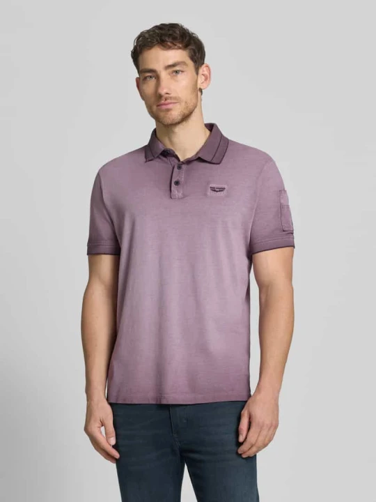Zdjęcie produktu koszulka polo o kroju regular fit z wyhaftowanym logo PME Legend Jasnofioletowy