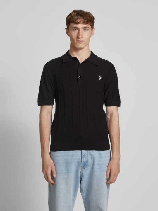 Zdjęcie produktu Koszulka polo o kroju regular fit z wyhaftowanym logo REVIEW Czarny