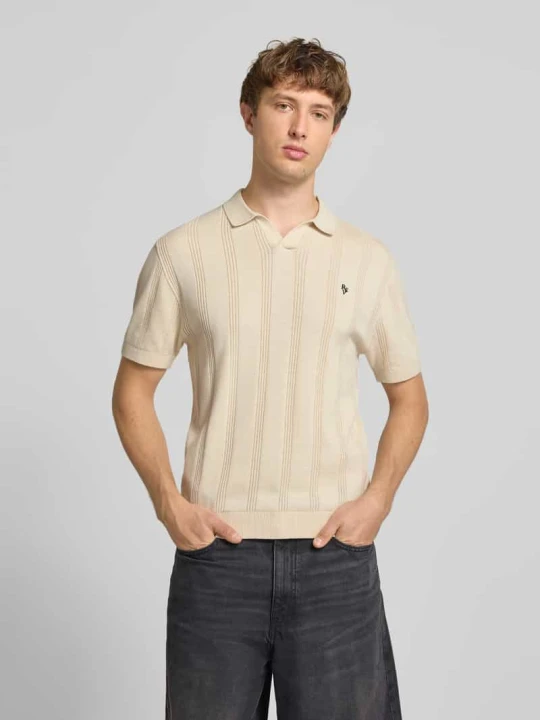 Zdjęcie produktu koszulka polo o kroju regular fit z wyhaftowanym logo REVIEW Écru