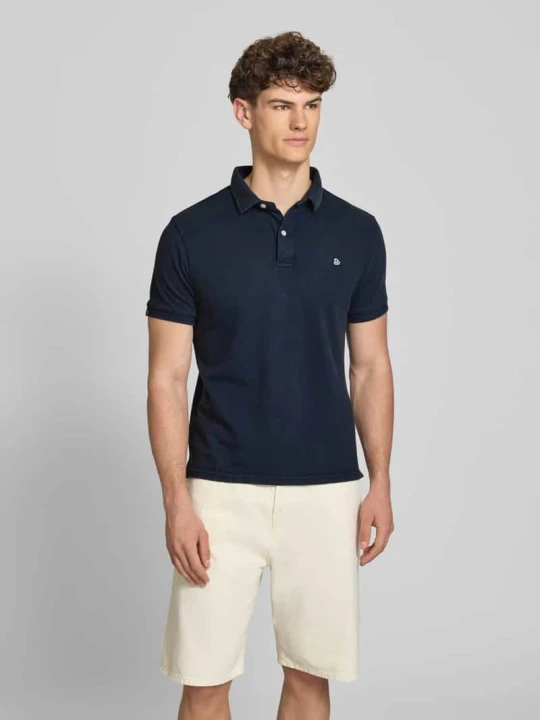 Zdjęcie produktu koszulka polo o kroju regular fit z wyhaftowanym logo Superdry Granatowy