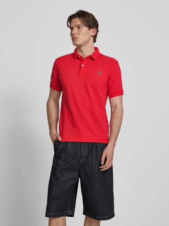 Zdjęcie produktu koszulka polo o kroju regular fit z wyhaftowanym logo Superdry Czerwony