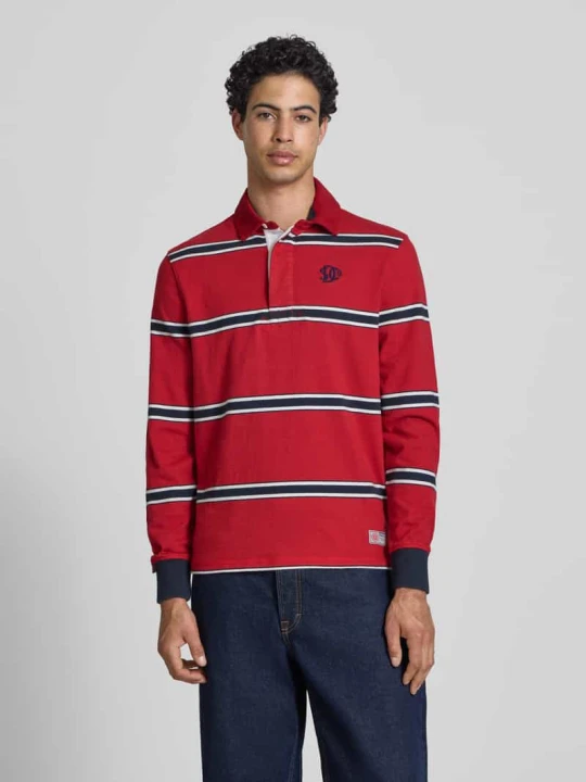 Zdjęcie produktu koszulka polo o kroju regular fit z wyhaftowanym logo Superdry Czerwony
