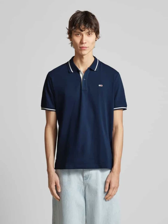 Zdjęcie produktu Koszulka polo o kroju regular fit z wyhaftowanym logo Tommy Jeans Granatowy