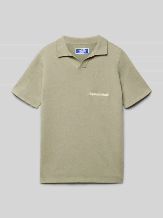 Zdjęcie produktu Koszulka polo o kroju regular fit z wyszywanym logo model 'Rebro' Jack&Jones Trzcinowy