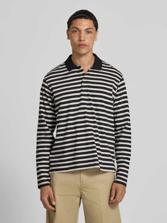 Zdjęcie produktu koszulka polo o kroju regular fit z wzorem w paski model 'CASSIS' Jack&Jones Czarny