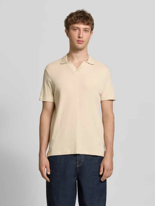 Zdjęcie produktu Koszulka polo o kroju regular fit ze strukturalnym wzorem model 'Heskild' Blend Piaskowy