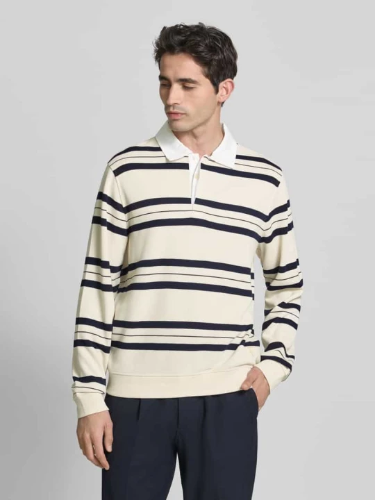 Zdjęcie produktu Koszulka polo o kroju regular fit z wzorem w paski Guess Jasnożółty