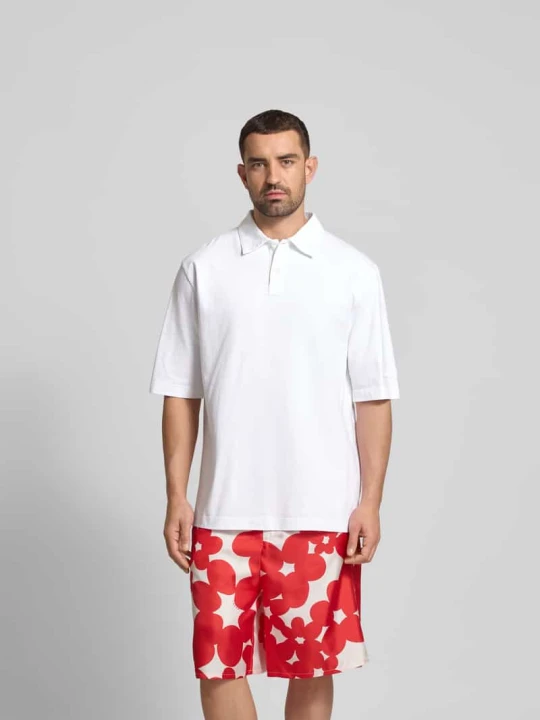 Zdjęcie produktu Koszulka polo o kroju relaxed fit z bawełny Marni Biały
