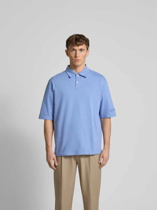 Zdjęcie produktu Koszulka polo o kroju relaxed fit z bawełny Marni Niebieski