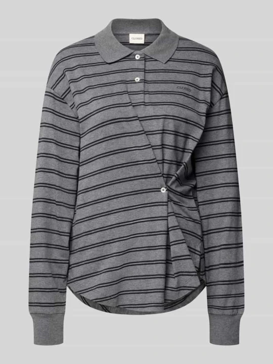 Zdjęcie produktu Koszulka polo o kroju relaxed fit z czystej bawełny Closed Średnioszary melanż