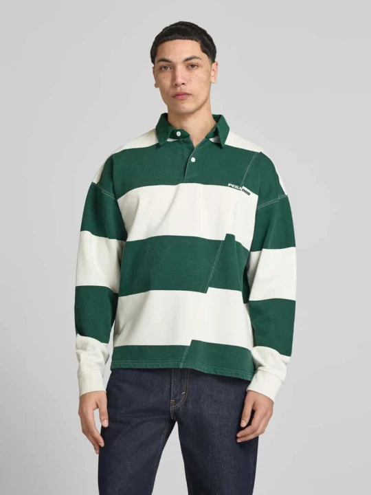 Zdjęcie produktu Koszulka polo o kroju relaxed fit z czystej bawełny model 'Castelluccio' Pegador Ciemnozielony
