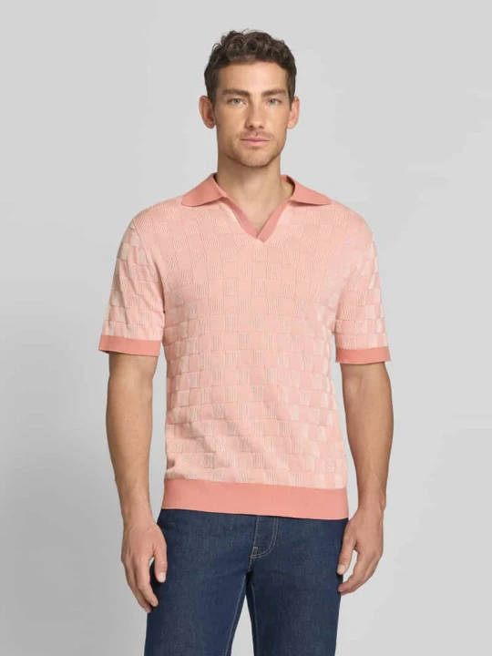 Zdjęcie produktu Koszulka polo o kroju relaxed fit z czystej bawełny model 'MILAS' Selected Brudnoróżowy