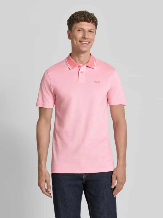 Zdjęcie produktu Koszulka polo o kroju relaxed fit z czystej bawełny model 'PEOXFORDNEW' Boss Jasnoczerwony