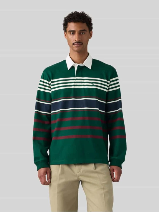 Zdjęcie produktu Koszulka polo o kroju relaxed fit z czystej bawełny model 'STRIPPED RUGBY' Levi's Ciemnozielony