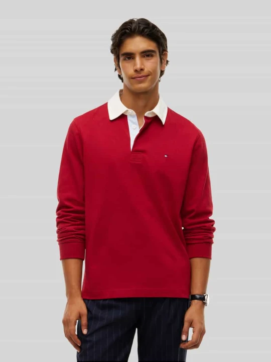 Zdjęcie produktu Koszulka polo o kroju relaxed fit z czystej bawełny Tommy Hilfiger Czerwony